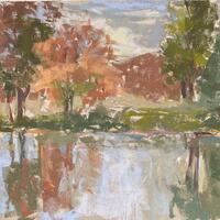 Painting of Hamilton Pond, October