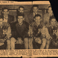 Newspaper Photograph of the Section B Basketball Tournament All Star Selections
