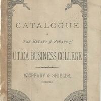 Cover of "Catalogue of the Bryant & Stranton Utica Business College, 1900-1905