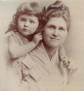 A mother and daughter in portrait